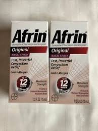 Afrin Nasal Spray 12 Hour Relief Original 0 5 Ounce Pack Of 2 Exp 02 23 Ebay