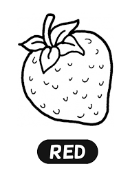 Colour Art Red Rip And Stick Red Paper Or Paint Colour Word Fruit Coloring Pages Coloring Pages For Kids Free Printable Coloring Pages