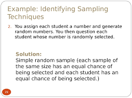 For example to do a true random sample of the population of the usa, you would start with a list of everyone there, then select a. Experimental Design Section 1 3 Online Presentation