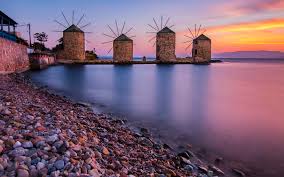 Latest wallpapers and stock photos. Windmills In Chios Aegean Sea Greece 4k Ultra Hd Desktop Wallpapers For Computers Laptop Tablet And Mobile Phones Wallpapers13 Com