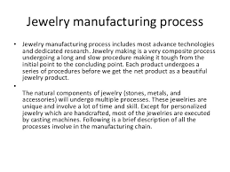 Jewelry Manufacturing Process