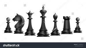 Set Of Black Chess Pieces Chess Piece Icons Board Game Vector Illustration Isolated On White Background White Background Graphic Illustration Chess Pieces