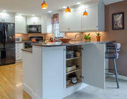 Unique Ideas Bar Height Base Cabinets Used As Additional Storage In Front Of Stools Kitchen Renovation Kitchen Design Home Remodeling