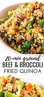 Healthy Ground Beef And Broccoli Fried Quinoa Recipe Her Highness Hungry Me Recipe Healthy Beef Recipes Ground Beef Recipes Healthy Healthy Ground Beef