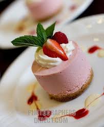 Plated Mini Cheesecake Topped Desserts Cheesecake Pastry Cook