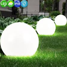 3x Led Solar Leuchte Leuchtkugel Garten Beleuchtung Aussen Lampe