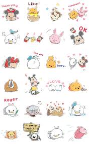 Line Disney Tsumtsum Line Stickers For Android Iphone Etc Disney Sticker Disney Drawings Disney Tsum Tsum