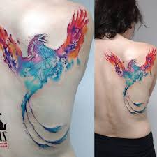 Phoenix tattoo shop with a combined 50 years plus professional tattoo experience. Watercolor Phoenix Tattoo Artist Rodrigo Tas Tattoo Artist Aquarell Phonix Tattoo Tattoo Kunstler Penny Tattoo