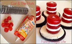 Cat In The Hat Treats I See A Kindergarten Treat For March Dr Seuss Snacks Seuss Snacks Cat And The Hat Snacks