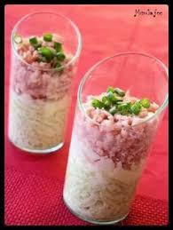 Verrines Au Fromage Fondu Concombre Et Jambon Recette Verrine Verrine Fraicheur Alimentation