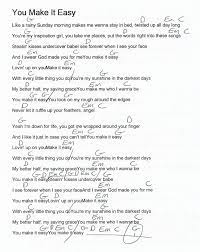 You Make It Easy Jason Aldean Guitar Chord Chart Easy Guitar Songs Guitar Chords For Songs Guitar Songs For Beginners