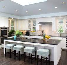 40 Multifunctional Kitchen Islands With Seating Contemporary Kitchen Modern Kitchen Island Kitchen Island With Seating