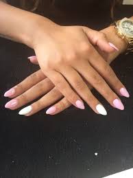 How to do a french pink and white deep smile line. Baby Pink And White Acrylic Nails Fmag Com