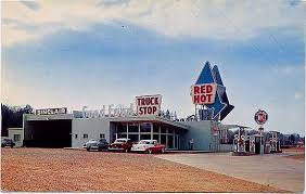 Red Hot Truck Stop Meridian Mississippi 1955 Only The Sign Remains Torn Down For A Walmart Parkinglot Big Trucks Old Gas Stations Trucks