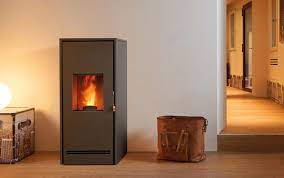 Langger serenity wood pellet stove, electric fireplace heater with smart controller,black. Pellet Stove P158 M In Steel Wall Corner Piazzetta