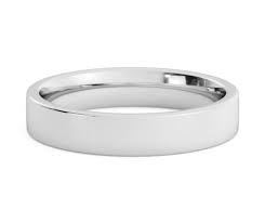 10k white gold 4 millimeter band. 4mm 14k White Gold Wedding Band Flat And Comfort Fit