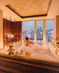 Beautiful Hotels Resorts On Instagram Bath Views In Hong Kong Samishome Follow Tasteinhotels For Bathroom Design Luxury Spacious Living Room Home
