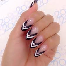 Black And White Nail Art 2020 55 Black And White Nail Art Designs Nenuno Creative In 2020 White Nail Designs Black And White Nail Designs Black And White Nail Art