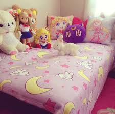 My Kawaii Sailor Moon Bed Room Check Out My Instagram For More On Wednesday Kawaii Bedroom Otaku Room Kawaii Room
