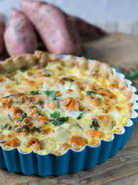 Roasted Sweet Potato Quiche Spicy Southern Kitchen Recipe Roasted Sweet Potatoes Food Recipes