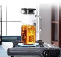 Hwagui - Heat Resistant Glass Pitcher with Stainless Steel Lid, Water  Carafe with Handle, Good Beverage Pitcher for Homemade Juice and Iced Tea,  ...
