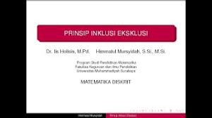 We did not find results for: Prinsip Inklusi Eksklusi Matematika Diskrit Bag 8 Youtube