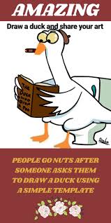 People Go Nuts After Someone Asks Them To Draw A Duck Using A Simple Template Amazing Templates Funny Drawings
