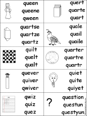 A graphic representation of this letter. Circle The Words That Start With Q Enchantedlearning Com