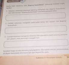 Apa informasi penting mengenai pak bagong kussudiarjo?, dilansir portal probolinggo dari kanal youtube chitra sintarani, bagong kussudiarjo. Tolong Bantu Jawab Kakabuku Tema 7 Halaman 63 Kelas 6 Brainly Co Id