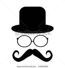 Glasses And Mustache Silhouette Mustache Glasses Hat Stock Illustration 142853602 Shutterstock Hats Mustache Illustration