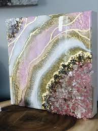 Coming In February Online Class Features Not A Beginner Class The Beauty Of My Modern Resin Geodes Is Pushi Diy Resin Art Resin Art Painting Resin Art