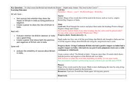 Below are guidelines for how to document the sources as well as the factual information on note cards. Did British Rule Benefit India Teaching Resources