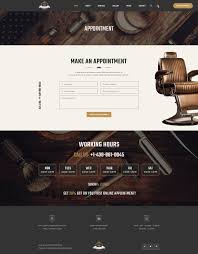 Gentlecut Barbershop And Hairdressers Psd Template Barbershop Design Barber Shop Elegant Website Design