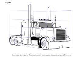 We carry big rig semi truck model kits including peterbilt, volvo and kenworth trucks. How To Draw Peterbilt 379 Truck Drawingtutorials101 Com Peterbilt 379 Truck Drawing Peterbilt