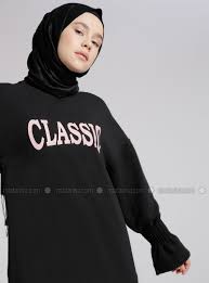 Kol Detayli Tunik Siyah Benin Hijab Fashion Black Fashion