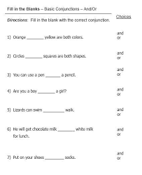 Conjunctions 1 Conjunctions Worksheet Correlative Conjunctions Conjunctions