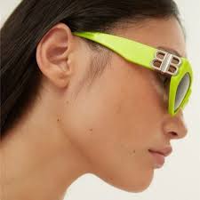 NEW BALENCIAGA YELLOW CAT-EYE BB SUNGLASSES BB0095S 007