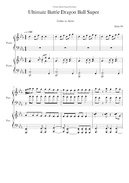 Despite its english title, it is not actually a part of the budokai tenkaichi fighting game series. Ultimate Battle Dragon Ball Super Sheet Music For Piano Piano Duo Download And Print In Pdf Or Midi Free Sheet Music Musescore Com