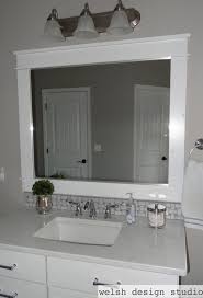 If you are bored with the traditional bathroom mirrors, then you will surely love the mosaic bathroom mirrors. Diy Framed Bathroom Mirrors Welsh Design Studio