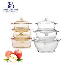 Maybe you would like to learn more about one of these? High Borosilicate Heat Resistant Microwave Baking Oven Safe Glass Soup Deep Bowl Cook Pot With Lid And Handle Ear Customized Decal Logo For Hotel Restaurant China Glass Round Casserole Set And Casserole