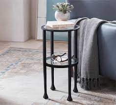 Tanner 12 Round Accent Table Metal Accent Table Glass Accent Tables Round Accent Table