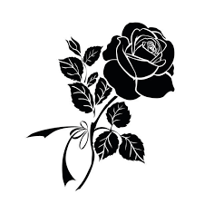 Silhouette Of Rose Isolated On White Background Vector Illustration Vector Illustration Vector Art Illustration Black Silhouette