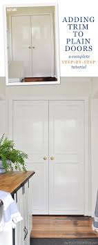 how to add trim to plain doors the