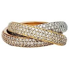 Bague cartier trinty 3 ors, diamants. Bague Cartier Trinty 3 Ors Diamants Or Blanc Or Jaune Or Rose Ref 313327 Joli Closet