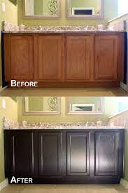 Java Gel Stain Amazing Transformation Stained Kitchen Cabinets Staining Cabinets Kitchen Cabinets Makeover
