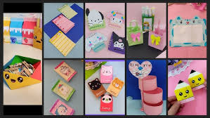 ‫صنع اشياء بالورق . اعمال يدوية بالورق .صنع دفتر ملاحظات كيوت افكار وحيل  .DIY paper craft - YouTube‬‎