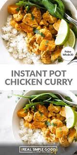Instant Pot Chicken Curry Paleo Whole30 Recipe Free Chicken Recipes Easy Whole 30 Recipes Instant Pot Paleo