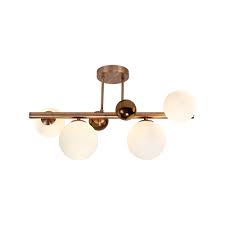 In older buildings, you will normally find rooms with lower built ceilings. Lg76659 Ravenna Semi Flush Ceiling Light 4 Light Antique Copper Opal Copper Glass