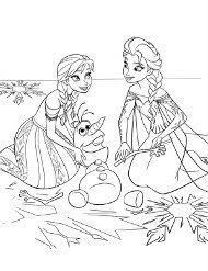 Elsa wyczarowuje małej siostrzyczce zimowe cuda. Frozen Kraina Lodu Kolorowanki Do Druku Dla Dzieci