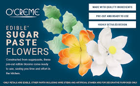 Edible flowers are a simple and fun way to make any dish beautiful. Amazon Com O Creme Peony Gumpaste Flower Set Of 3 Edible Flowers For Cake Decorating Sugar Paste Flower Decorations For Cakes Cupcake Toppers Birthday Party Wedding Valentines Day Pink